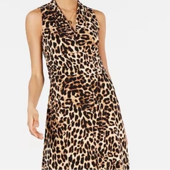 Vince Camuto Leopard-Print Sleeveless Maxi Dress - Picture 1 of 4